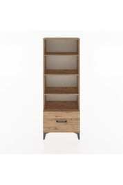 Arges Dolap 4 Raflı Tek Çekmeceli 60x30x163 Çam-Çam