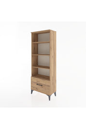 Arges Dolap 4 Raflı Tek Çekmeceli 60x30x163 Çam-Çam