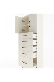 Arges Dolap 2 Raflı 5 Çekmeceli 2 Kapaklı 60x30x163 Aytaşı-Aytaşı