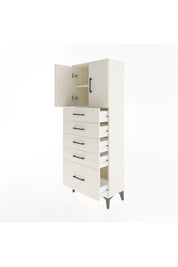 Arges Dolap 2 Raflı 5 Çekmeceli 2 Kapaklı 60x30x163 Aytaşı-Aytaşı