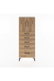 Arges Dolap 2 Raflı 5 Çekmeceli 2 Kapaklı 60x30x163 Aytaşı-Çam