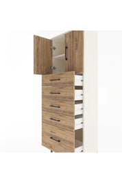 Arges Dolap 2 Raflı 5 Çekmeceli 2 Kapaklı 60x30x163 Aytaşı-Çam