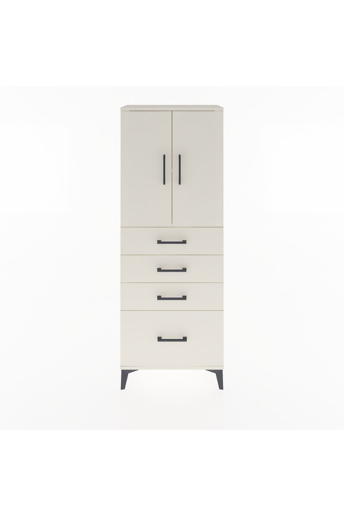 Arges Dolap 2 Raflı 4 Çekmeceli 2 Kapaklı 60x30x163 Aytaşı-Aytaşı