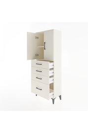 Arges Dolap 2 Raflı 4 Çekmeceli 2 Kapaklı 60x30x163 Aytaşı-Aytaşı