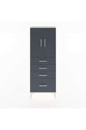 Arges Dolap 2 Raflı 4 Çekmeceli 2 Kapaklı 60x30x163 Aytaşı-Antrasit