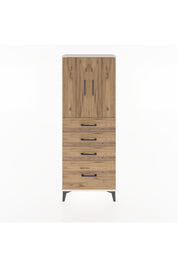 Arges Dolap 2 Raflı 4 Çekmeceli 2 Kapaklı 60x30x163 Aytaşı-Çam