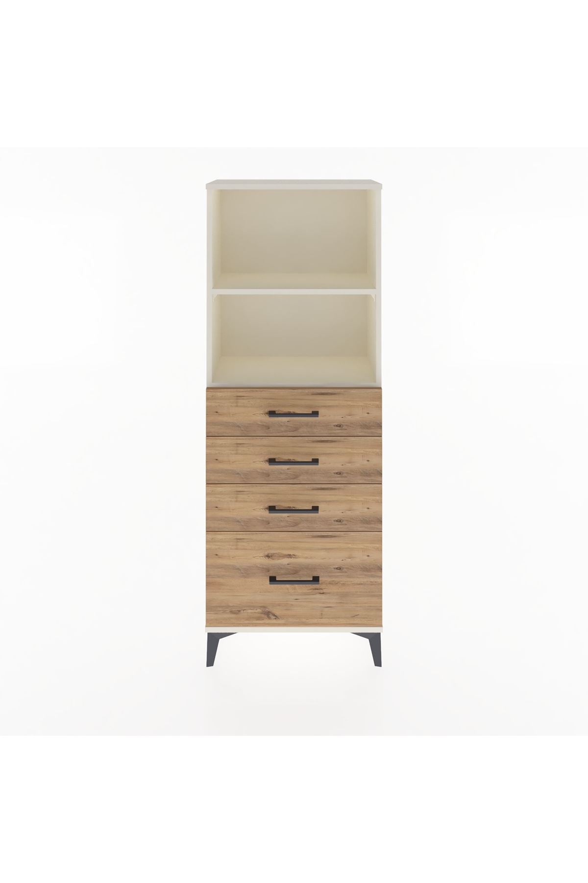 Arges Dolap 2 Raflı 4 Çekmeceli 60x30x163 Aytaşı-Çam