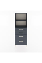 Arges Dolap 2 Raflı 4 Çekmeceli 60x30x163 Antrasit-Antrasit