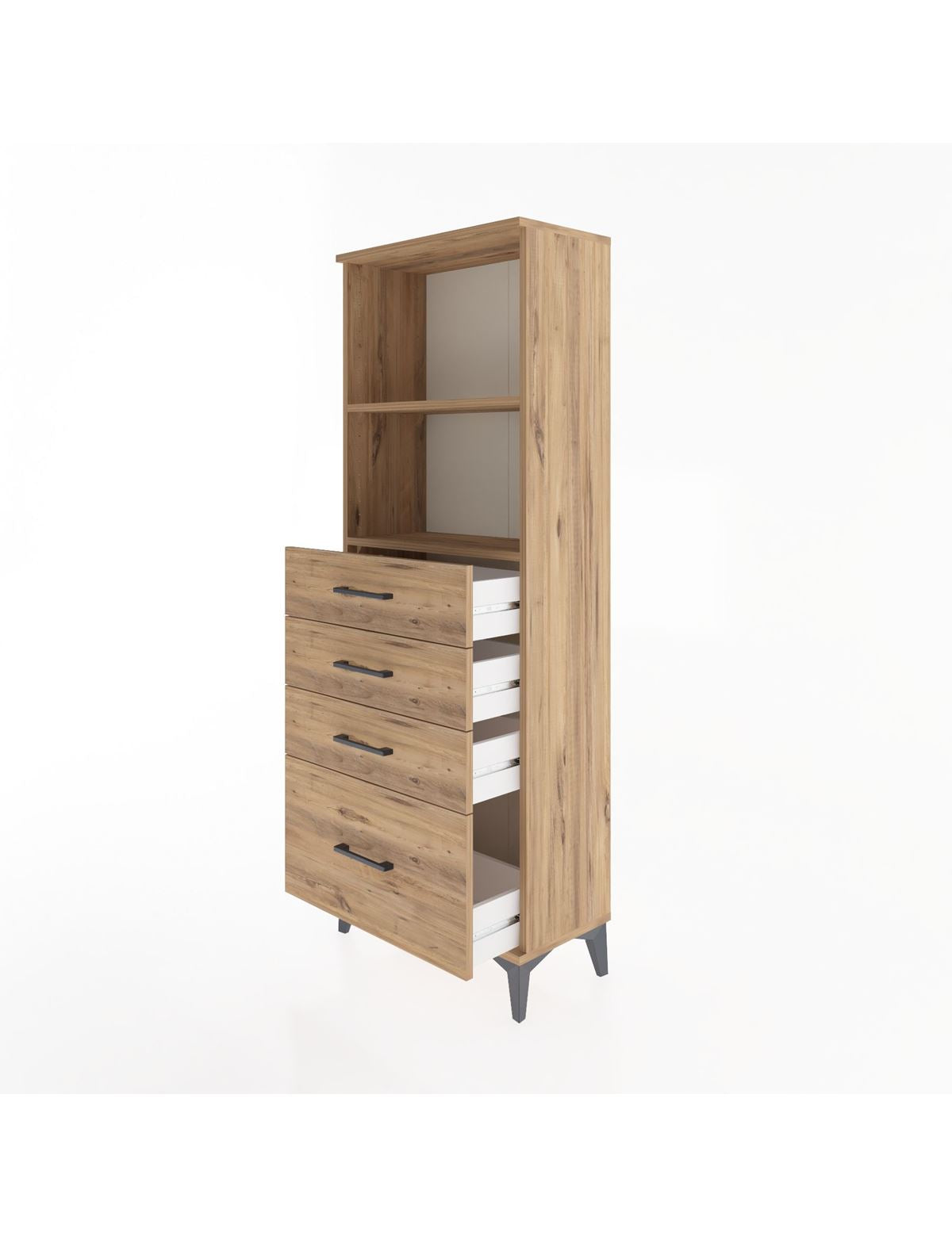 Arges Dolap 2 Raflı 4 Çekmeceli 60x30x163 - S20M006V9A