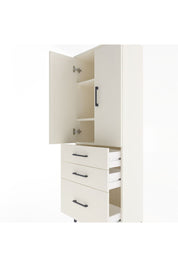 Arges Dolap 3 Raflı 3 Çekmeceli 2 Kapaklı 60x30x163 Aytaşı-Aytaşı