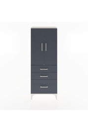 Arges Dolap 3 Raflı 3 Çekmeceli 2 Kapaklı 60x30x163 Aytaşı-Antrasit