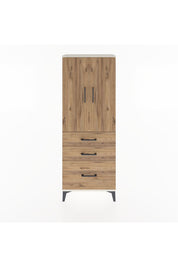 Arges Dolap 3 Raflı 3 Çekmeceli 2 Kapaklı 60x30x163 Aytaşı-Çam