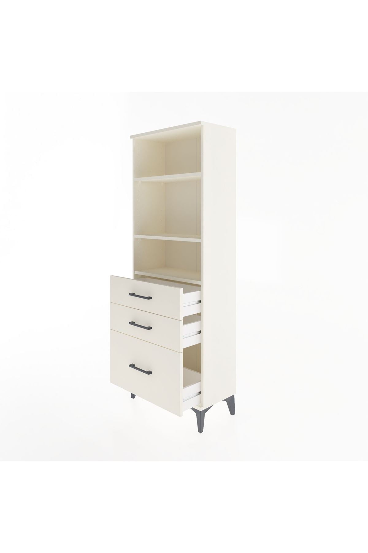 Arges Dolap 3 Raflı 3 Çekmeceli 60x30x163 Aytaşı-Aytaşı