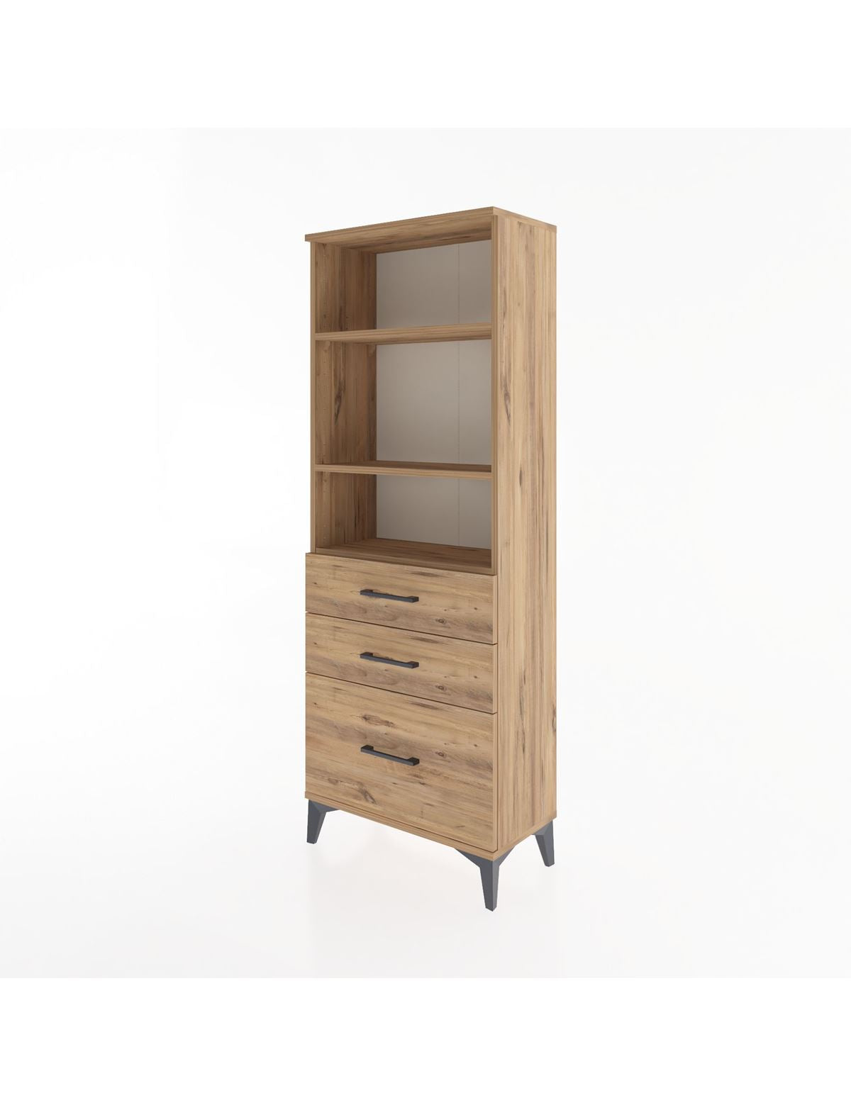 Arges Dolap 3 Raflı 3 Çekmeceli 60x30x163 - S20M008V9A