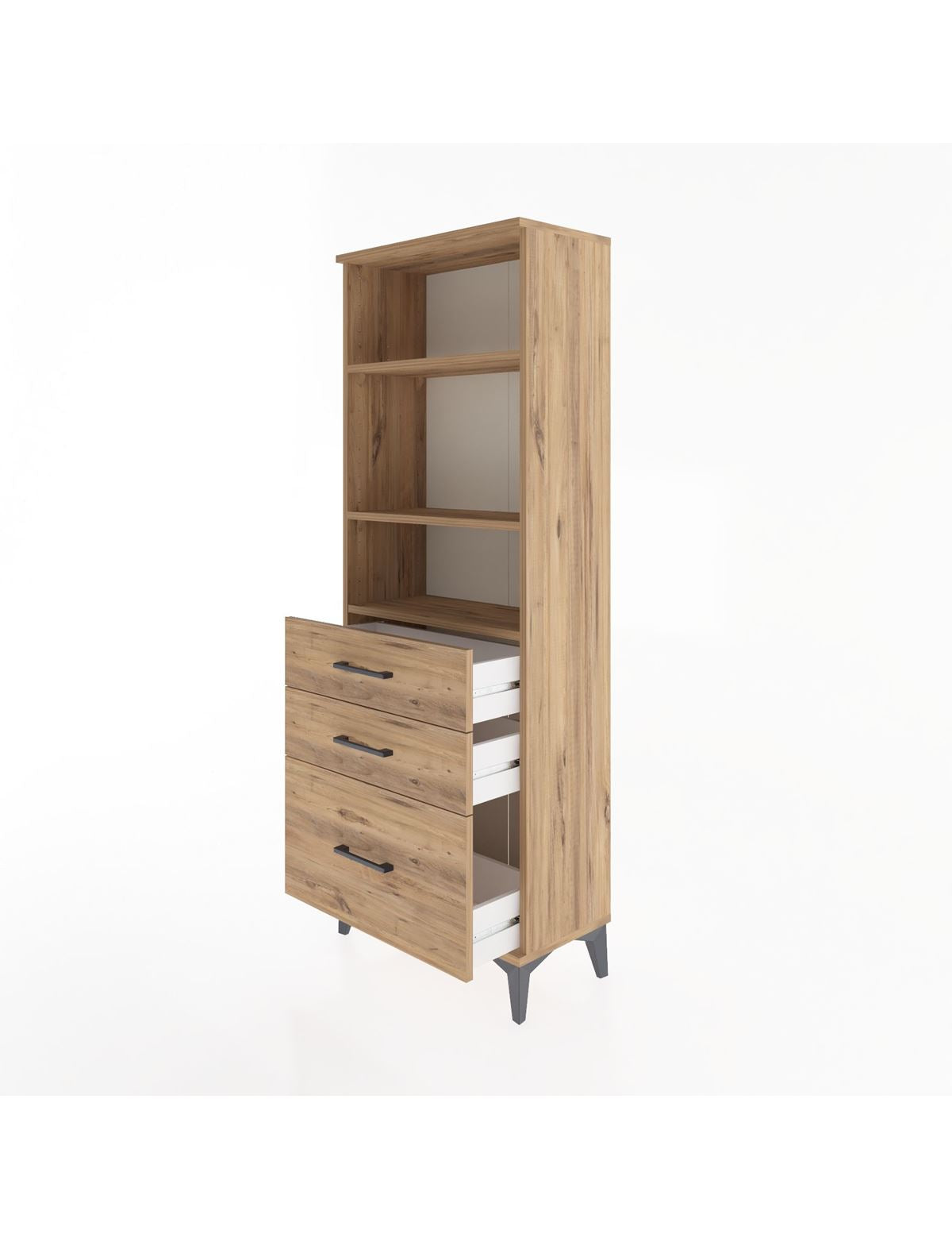 Arges Dolap 3 Raflı 3 Çekmeceli 60x30x163 - S20M008V9A