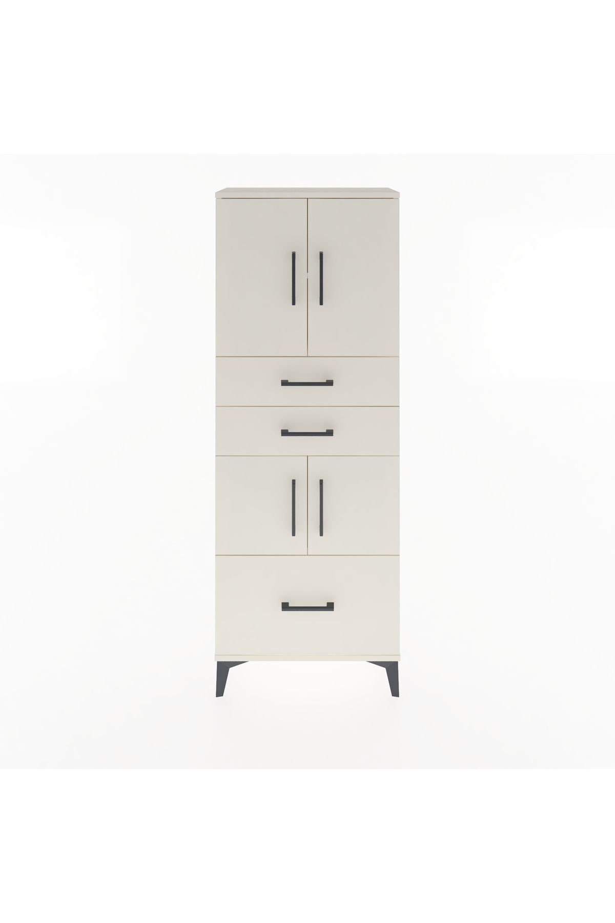 Arges Dolap 3 Raflı 3 Çekmeceli 4 Kapaklı 60x30x163 Aytaşı-Aytaşı