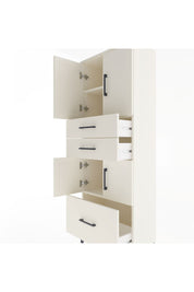 Arges Dolap 3 Raflı 3 Çekmeceli 4 Kapaklı 60x30x163 Aytaşı-Aytaşı