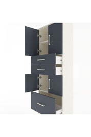 Arges Dolap 3 Raflı 3 Çekmeceli 4 Kapaklı 60x30x163 Aytaşı-Antrasit