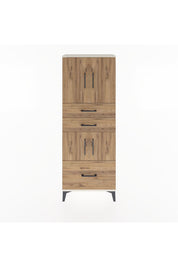 Arges Dolap 3 Raflı 3 Çekmeceli 4 Kapaklı 60x30x163 Aytaşı-Çam