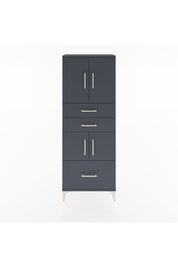 Arges Dolap 3 Raflı 3 Çekmeceli 4 Kapaklı 60x30x163 Antrasit-Antrasit