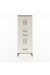 Arges Dolap 3 Raflı 3 Çekmeceli 4 Kapaklı 60x30x163