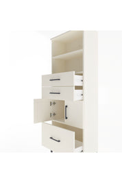 Arges Dolap 3 Raflı 3 Çekmeceli 2 Kapaklı 60x30x163 Aytaşı-Aytaşı