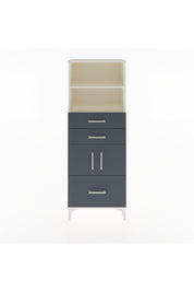 Arges Dolap 3 Raflı 3 Çekmeceli 2 Kapaklı 60x30x163 Aytaşı-Antrasit