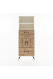 Arges Dolap 3 Raflı 3 Çekmeceli 2 Kapaklı 60x30x163 Aytaşı-Çam