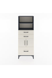 Arges Dolap 3 Raflı 3 Çekmeceli 2 Kapaklı 60x30x163 Antrasit-Aytaşı