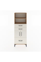 Arges Dolap 3 Raflı 3 Çekmeceli 2 Kapaklı 60x30x163