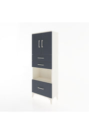 Arges Dolap 3 Raflı 3 Çekmeceli 2 Kapaklı 60x30x163 Aytaşı-Antrasit