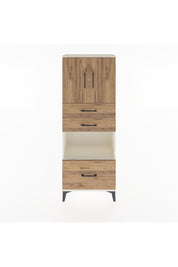 Arges Dolap 3 Raflı 3 Çekmeceli 2 Kapaklı 60x30x163 Aytaşı-Çam