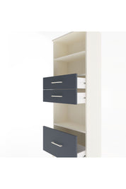 Arges Dolap 3 Raflı 3 Çekmeceli 60x30x163 Aytaşı-Antrasit