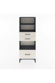 Arges Dolap 3 Raflı 3 Çekmeceli 60x30x163 Antrasit-Aytaşı