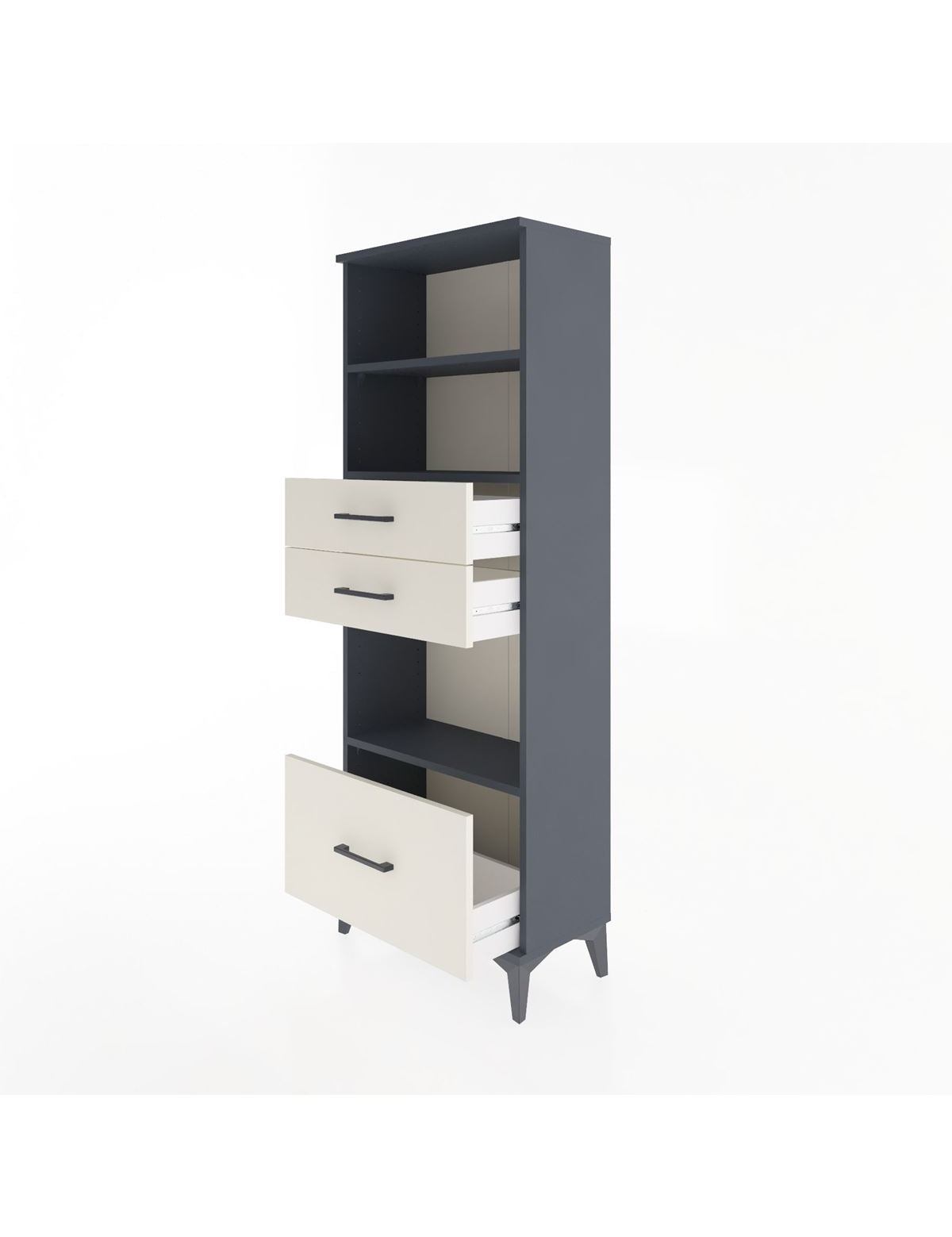 Arges Dolap 3 Raflı 3 Çekmeceli 60x30x163 - S20M012V4A