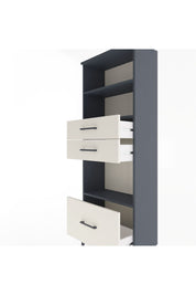 Arges Dolap 3 Raflı 3 Çekmeceli 60x30x163 Antrasit-Aytaşı