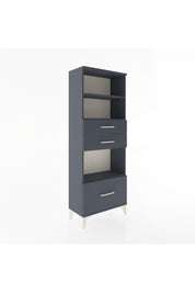 Arges Dolap 3 Raflı 3 Çekmeceli 60x30x163 Antrasit-Antrasit