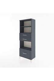 Arges Dolap 3 Raflı 3 Çekmeceli 60x30x163 Antrasit-Antrasit