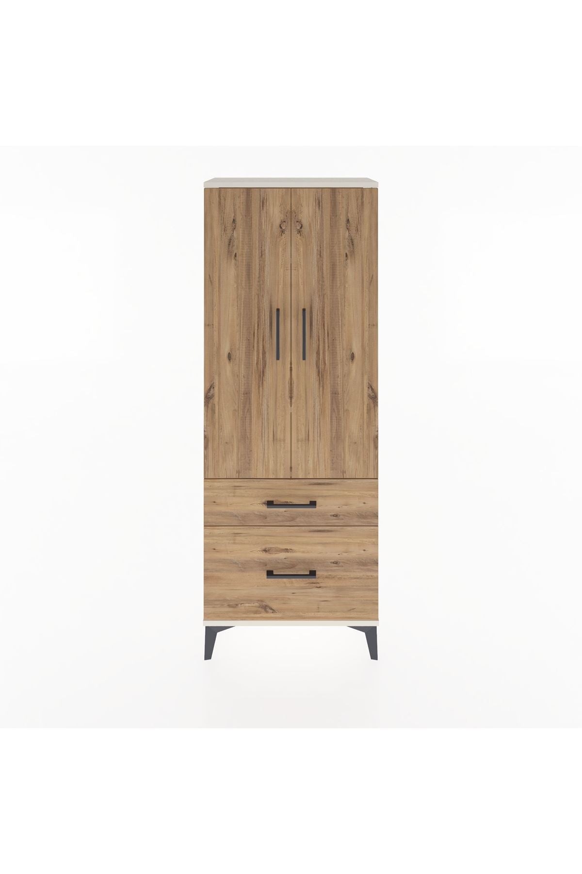 Arges Dolap 3 Raflı 2 Çekmeceli 2 Kapaklı 60x30x163 Aytaşı-Çam