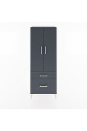 Arges Dolap 3 Raflı 2 Çekmeceli 2 Kapaklı 60x30x163 Antrasit-Antrasit