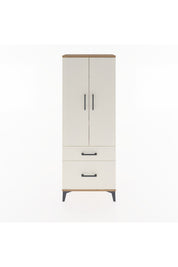 Arges Dolap 3 Raflı 2 Çekmeceli 2 Kapaklı 60x30x163 Çam-Aytaşı