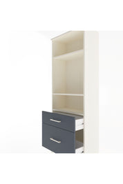 Arges Dolap 3 Raflı 2 Çekmeceli 60x30x163 Aytaşı-Antrasit