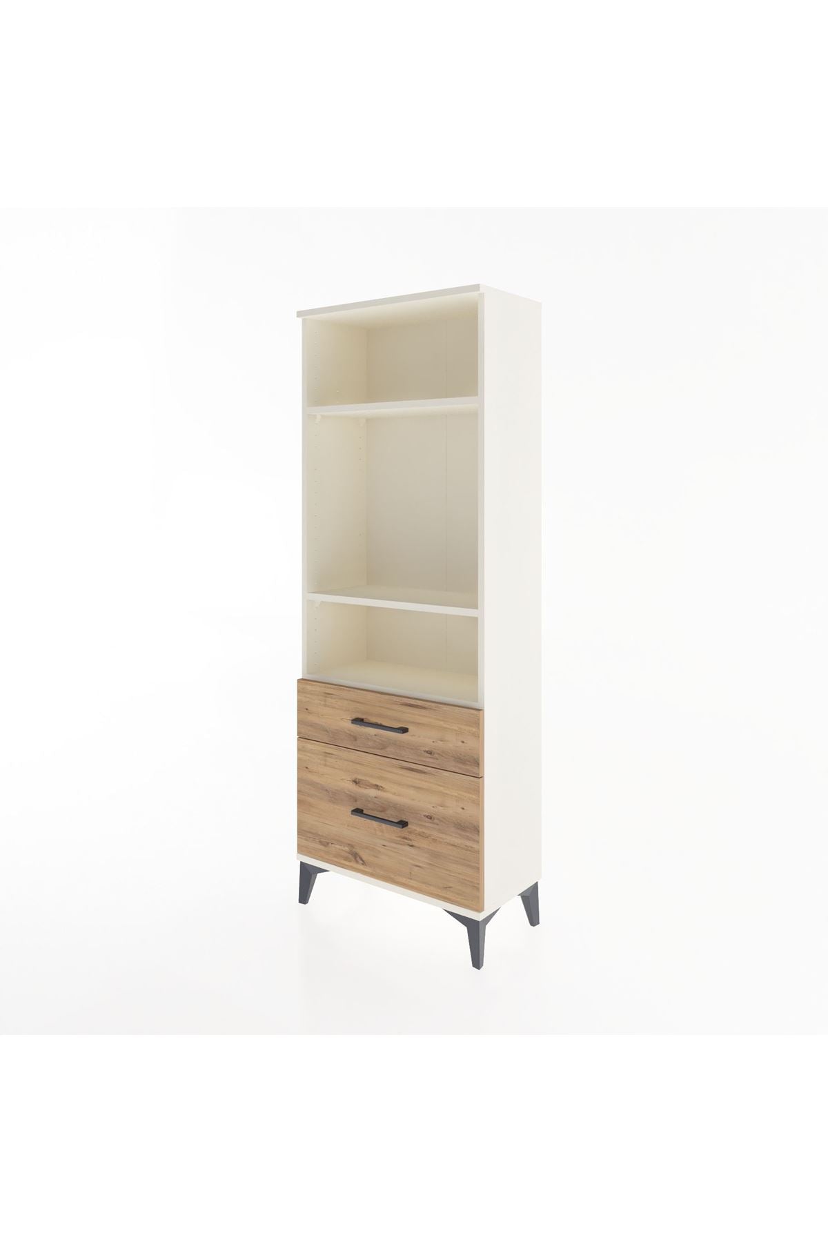 Arges Dolap 3 Raflı 2 Çekmeceli 60x30x163 Aytaşı-Çam