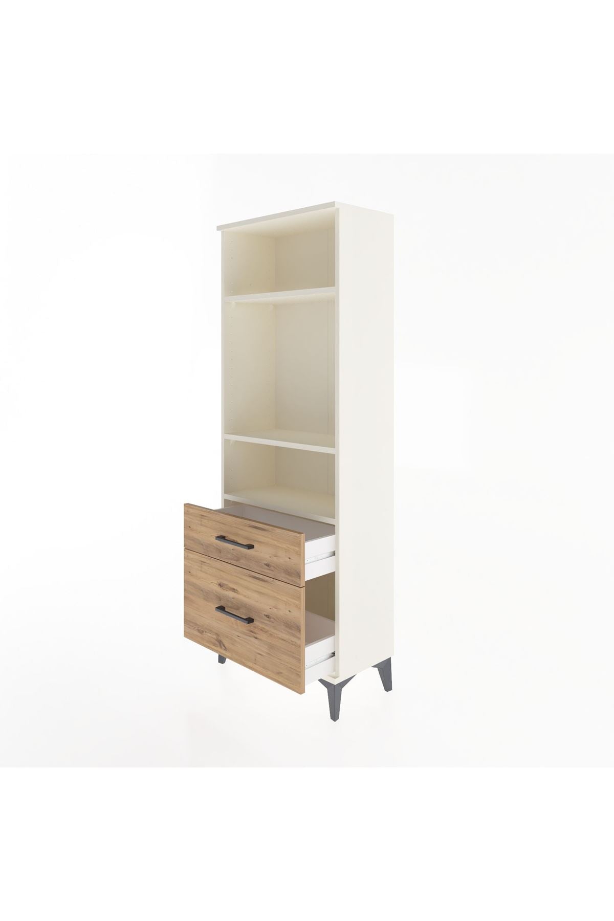 Arges Dolap 3 Raflı 2 Çekmeceli 60x30x163 Aytaşı-Çam