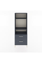 Arges Dolap 3 Raflı 2 Çekmeceli 60x30x163 Antrasit-Antrasit