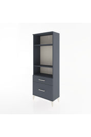 Arges Dolap 3 Raflı 2 Çekmeceli 60x30x163 Antrasit-Antrasit