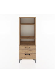 Arges Dolap 3 Raflı 2 Çekmeceli 60x30x163 Çam-Çam