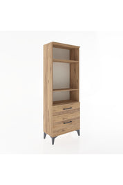 Arges Dolap 3 Raflı 2 Çekmeceli 60x30x163 Çam-Çam