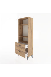 Arges Dolap 3 Raflı 2 Çekmeceli 60x30x163 Çam-Çam