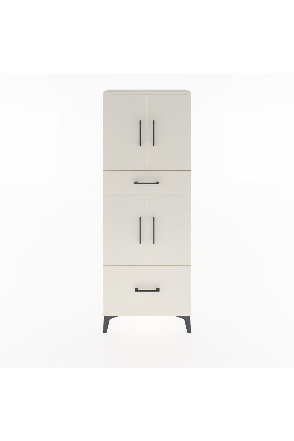 Arges Dolap 4 Raflı 2 Çekmeceli 4 Kapaklı 60x30x163 Aytaşı-Aytaşı